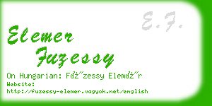 elemer fuzessy business card